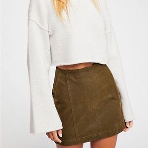Free People | Vegan Suede Modern Femme Mini Skirt